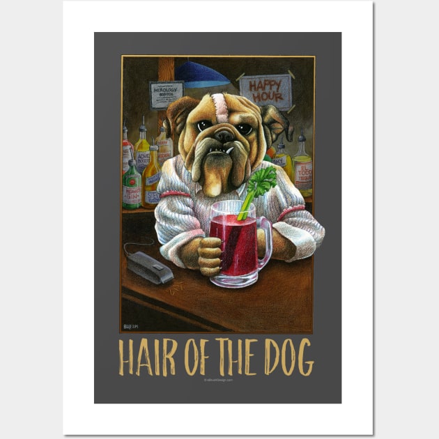 Hair Of The Dog (Hangover Bartender) Wall Art by eBrushDesign